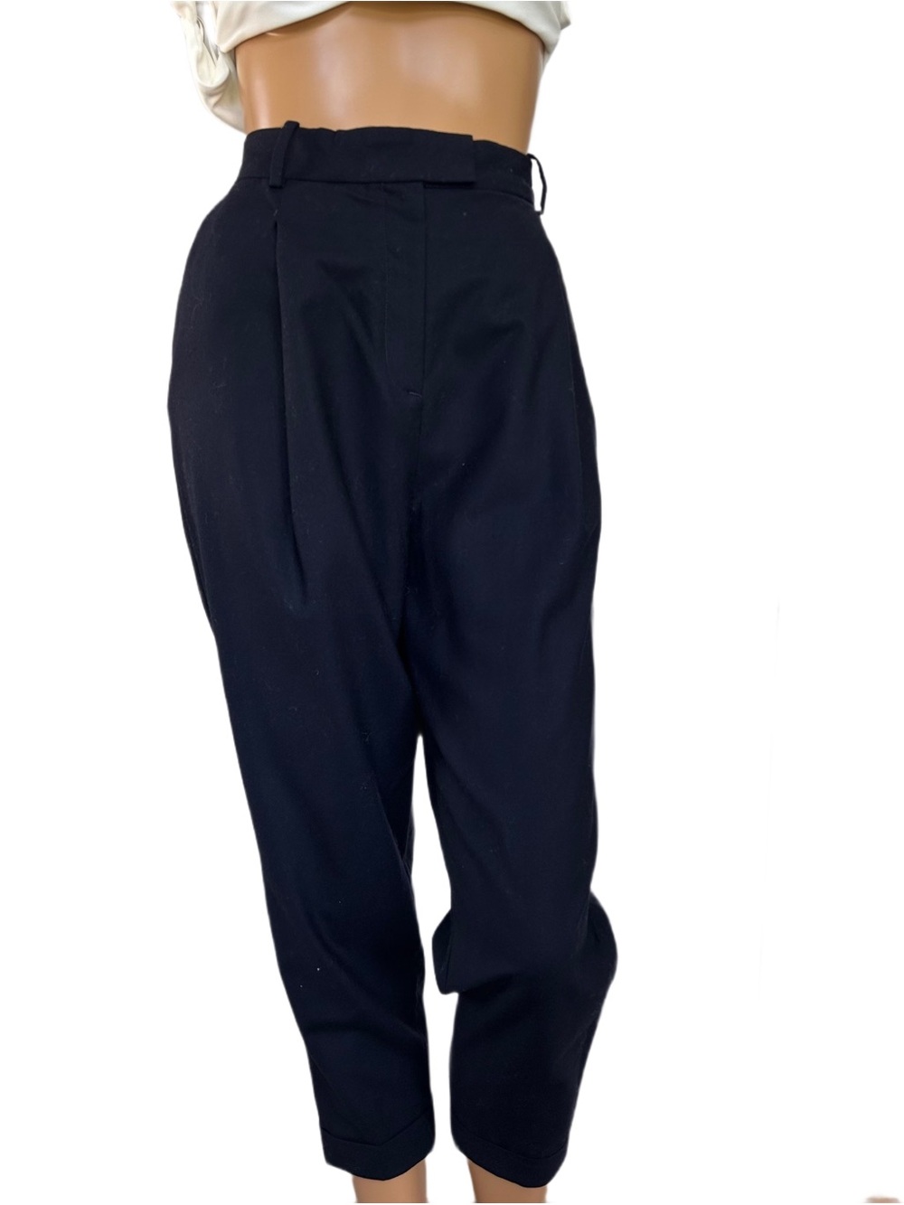COS Dark Navy Cropped Trousers